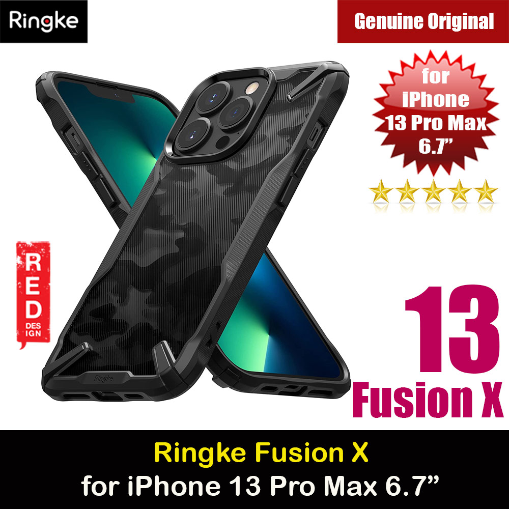 Picture of Ringke Fusion X Protection Case for Apple iPhone 13 Pro Max 6.7 (Camo Black)  Apple iPhone 13 Pro Max 6.7-  Apple iPhone 13 Pro Max 6.7 Cases,  Apple iPhone 13 Pro Max 6.7 Covers, iPad Cases and a wide selection of  Apple iPhone 13 Pro Max 6.7 Accessories in Malaysia, Sabah, Sarawak and Singapore 