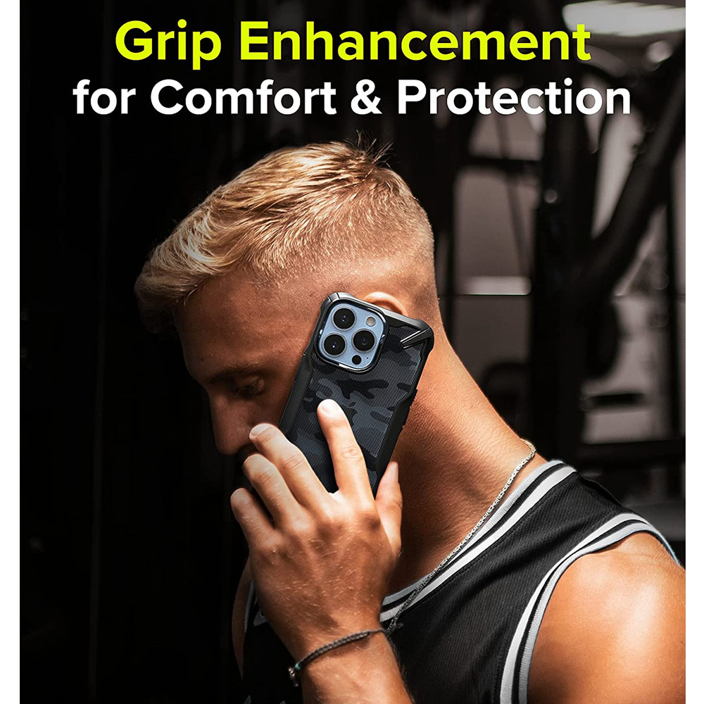 Picture of  Apple iPhone 13 Pro Max 6.7 Case | Ringke Fusion X Protection Case for Apple iPhone 13 Pro Max 6.7 (Camo Black)