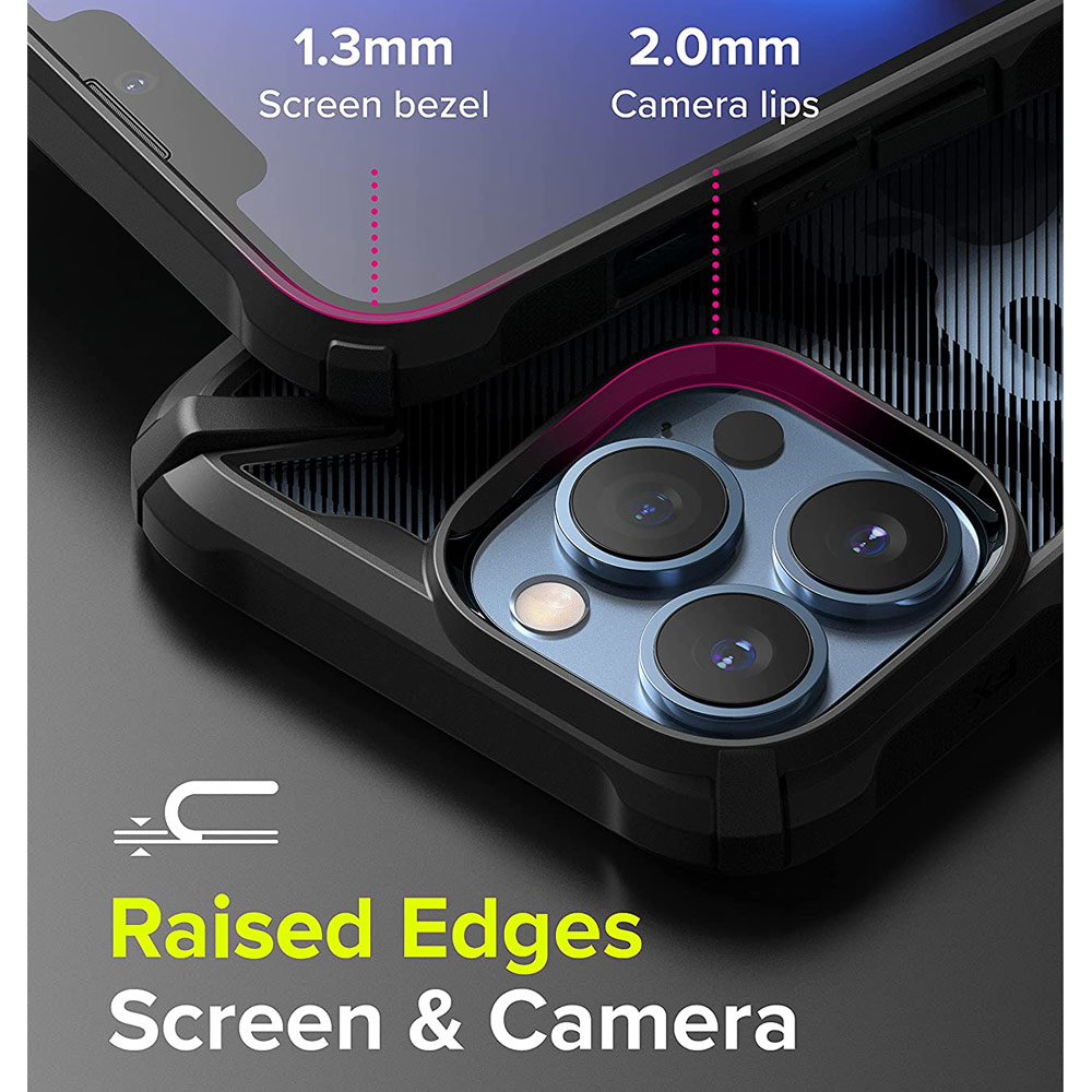 Picture of  Apple iPhone 13 Pro Max 6.7 Case | Ringke Fusion X Protection Case for Apple iPhone 13 Pro Max 6.7 (Camo Black)