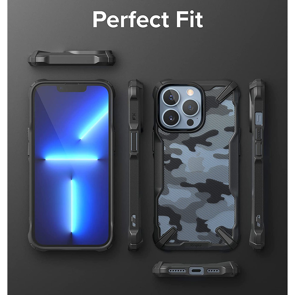 Picture of  Apple iPhone 13 Pro Max 6.7 Case | Ringke Fusion X Protection Case for Apple iPhone 13 Pro Max 6.7 (Camo Black)