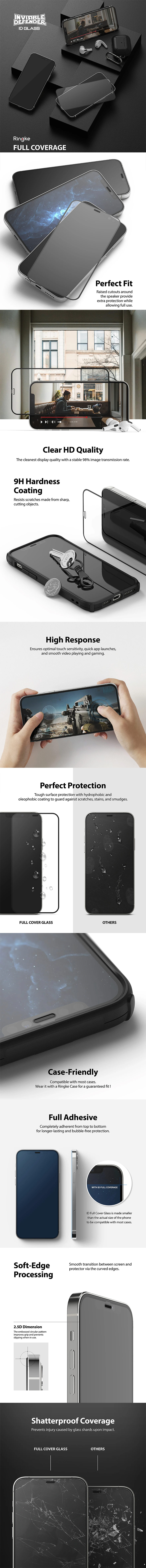 Picture of  Apple iPhone 12 Pro Max 6.7 Screen Protector | Ringke Invisible Defender Glass Screen Protector for iPhone 12 Pro Max 6.7