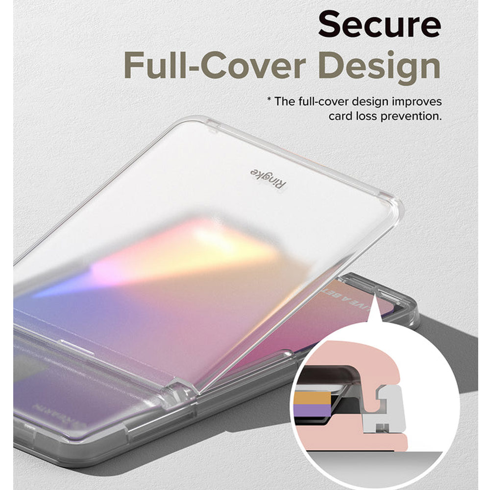 Picture of  Apple iPhone 14 Pro Max 6.7  | Ringke Card Holder Magnetic Stand Slot Magsafe Compatible Hold up to 2 Cards for iPhone 13 Pro Max 14 Pro Max (Clear Mist)