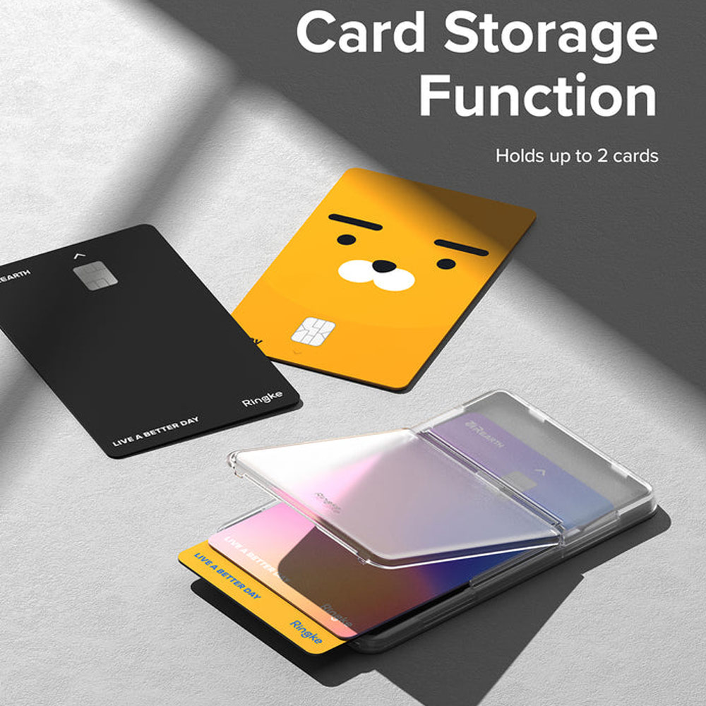 Picture of  Apple iPhone 14 Pro Max 6.7  | Ringke Card Holder Magnetic Stand Slot Magsafe Compatible Hold up to 2 Cards for iPhone 13 Pro Max 14 Pro Max (Clear Mist)