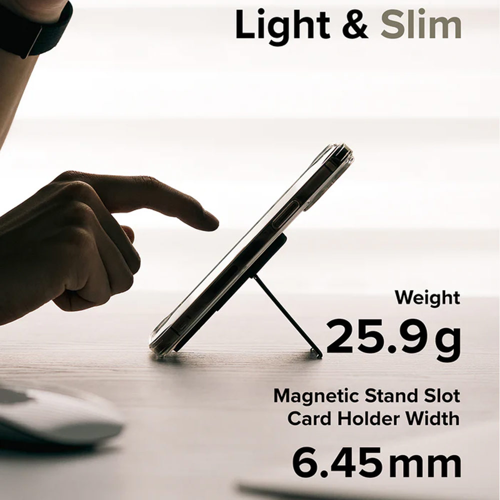 Picture of  Apple iPhone 14 Pro Max 6.7  | Ringke Card Holder Magnetic Stand Slot Magsafe Compatible Hold up to 2 Cards for iPhone 13 Pro Max 14 Pro Max (Clear Mist)