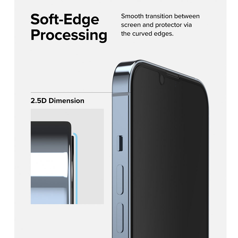 Picture of  Apple iPhone 13 6.1 Screen Protector | Ringke Privacy Anti View Tempered Glass Screen Protector for Apple iPhone 13 Pro iPhone 13 6.1 (Privacy)