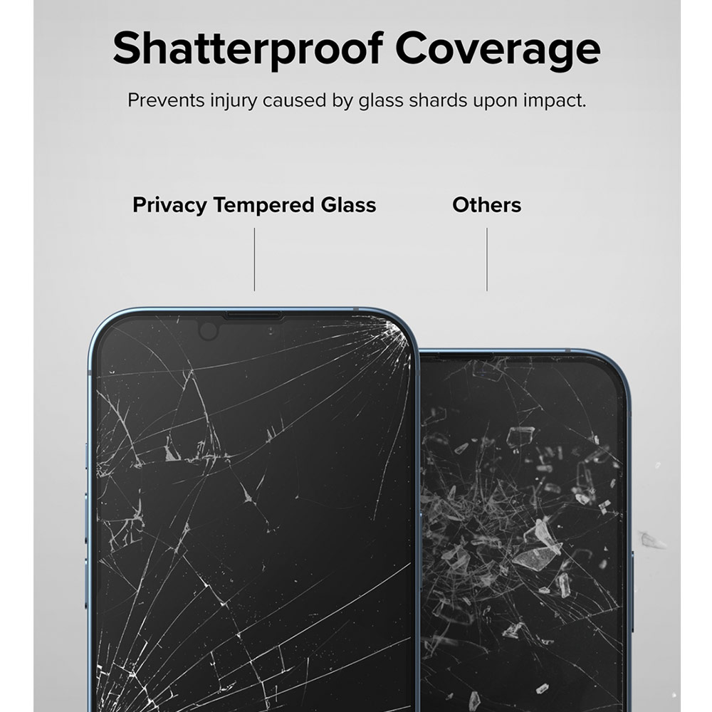 Picture of  Apple iPhone 13 6.1 Screen Protector | Ringke Privacy Anti View Tempered Glass Screen Protector for Apple iPhone 13 Pro iPhone 13 6.1 (Privacy)