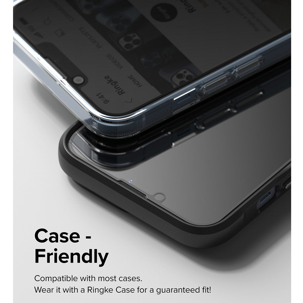 Picture of  Apple iPhone 13 6.1 Screen Protector | Ringke Privacy Anti View Tempered Glass Screen Protector for Apple iPhone 13 Pro iPhone 13 6.1 (Privacy)