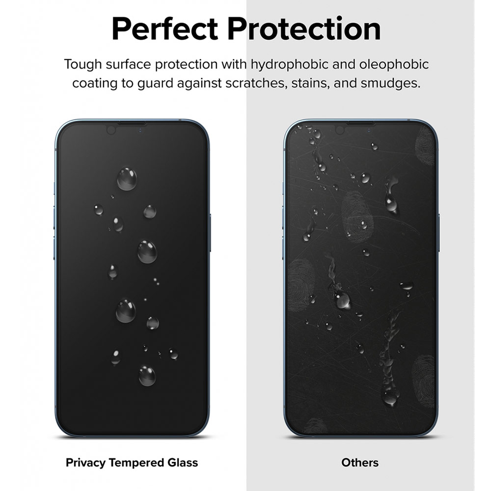 Picture of  Apple iPhone 13 6.1 Screen Protector | Ringke Privacy Anti View Tempered Glass Screen Protector for Apple iPhone 13 Pro iPhone 13 6.1 (Privacy)