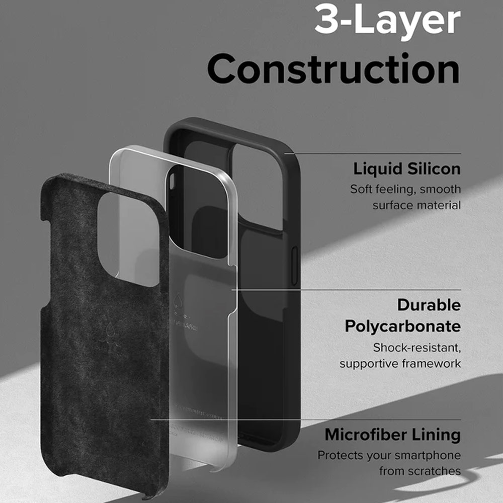 Picture of  Apple iPhone 14 Pro Max 6.7 Case | Ringke Soft Liquid Silicone Protection Case for iPhone 14 Pro Max 6.7 (Black)