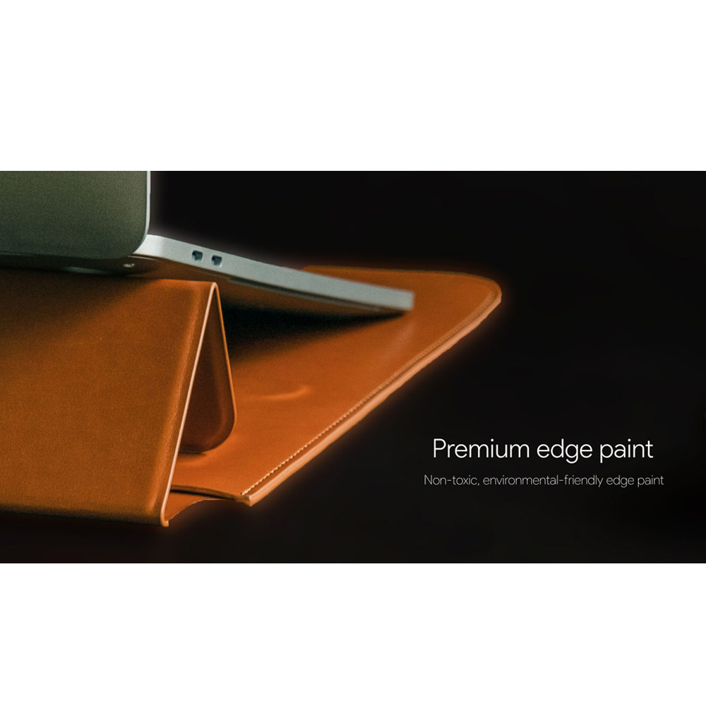 Picture of  Apple MacBook Pro 13\" 2020 Case | Switchasy EasyStand Classic Hand Stitched Leather Sleeve Carry Case Standable Design for Macbook Air 13 M1 2020 2021 Macbook Pro 13 2020 2021 13 inches Laptop (Midnight Blue)