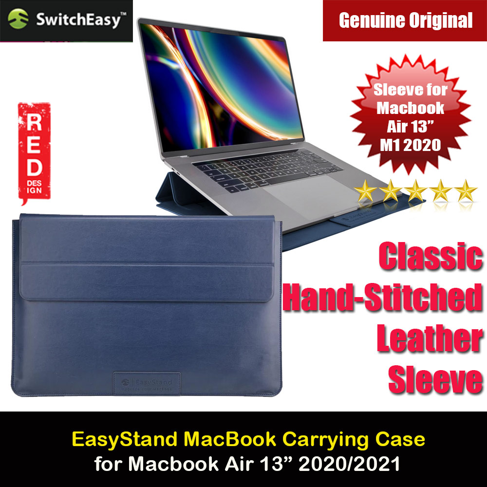 Picture of Switchasy EasyStand Classic Hand Stitched Leather Sleeve Carry Case Standable Design for Macbook Air 13 M1 2020 2021 Macbook Pro 13 2020 2021 13 inches Laptop (Midnight Blue)  Apple MacBook Pro 13\" 2020-  Apple MacBook Pro 13\" 2020 Cases,  Apple MacBook Pro 13\" 2020 Covers, iPad Cases and a wide selection of  Apple MacBook Pro 13\" 2020 Accessories in Malaysia, Sabah, Sarawak and Singapore 