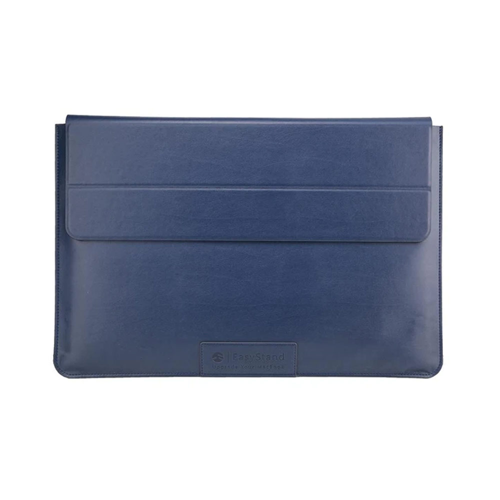 Picture of  Apple MacBook Pro 13\" 2020 Case | Switchasy EasyStand Classic Hand Stitched Leather Sleeve Carry Case Standable Design for Macbook Air 13 M1 2020 2021 Macbook Pro 13 2020 2021 13 inches Laptop (Midnight Blue)