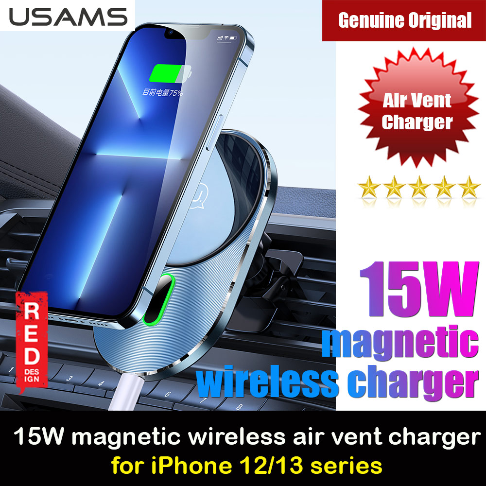 Picture of USAMS Magnetic Car Wireless Charging 15W Max Car Mount Phone Holder for iPhone 13 Pro Max iPhone 12 Pro Max Galaxy S21 Ultra Note 20 Ultra (Air Vent) Apple iPhone 12 mini 5.4- Apple iPhone 12 mini 5.4 Cases, Apple iPhone 12 mini 5.4 Covers, iPad Cases and a wide selection of Apple iPhone 12 mini 5.4 Accessories in Malaysia, Sabah, Sarawak and Singapore 